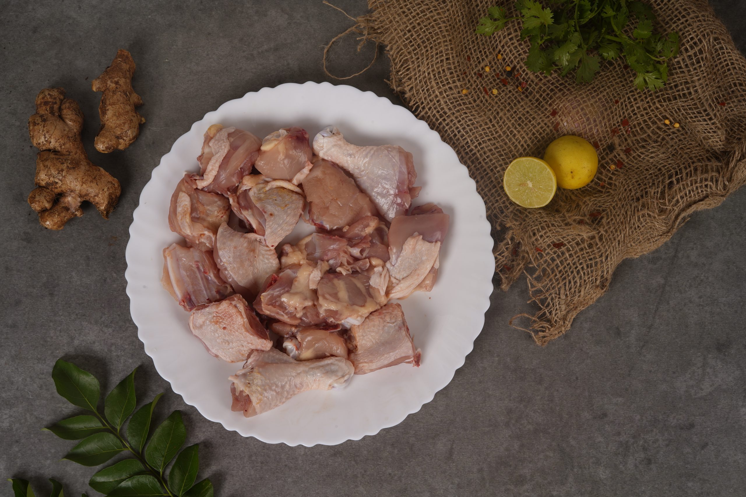 Chicken curry cut
